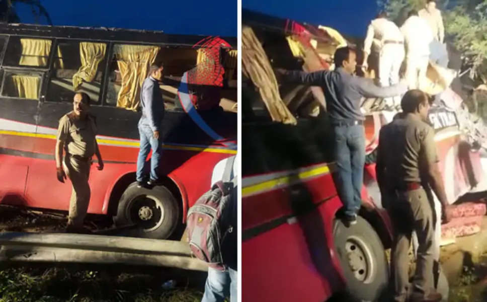 Kannauj Private Bus Accident: उत्तर प्रदेश के कन्नौज में हुआ बड़ा सड़क हादसा, निजी बस एक्सप्रेस-वे से नीचे गिरी, 3 की मौत, 18 घायल